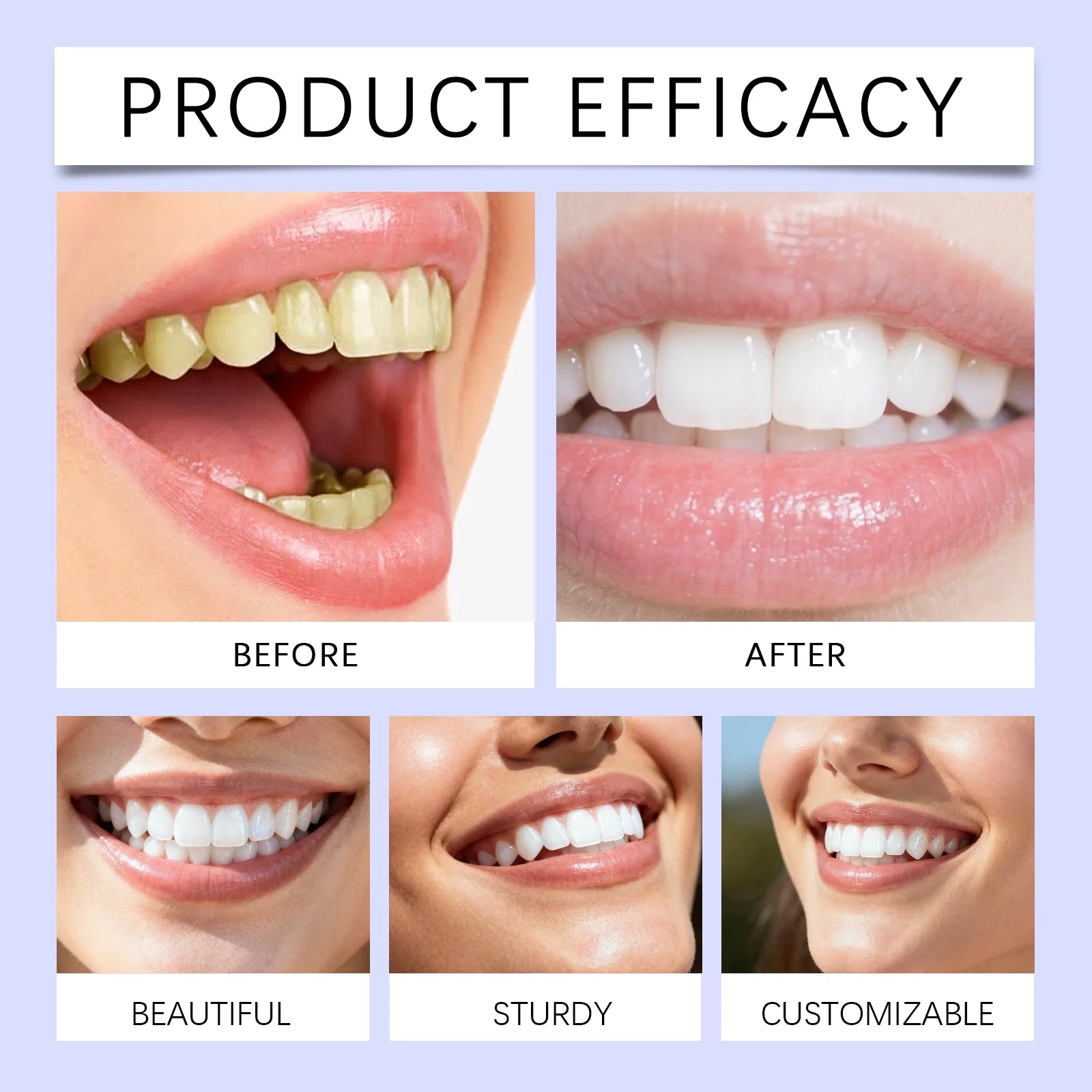 Purple Teeth Whitening Strips To Improve Dental Yellowing Oral Cleaning Gel Teeth Bright Stain for Lasting Bright Smile