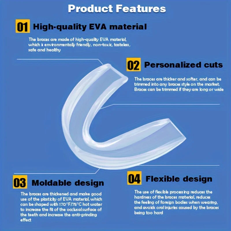 Silicone Retainer/Mouth Guard Teeth Protector Night Guard Mouth Tray for Bruxism Grinding Protection