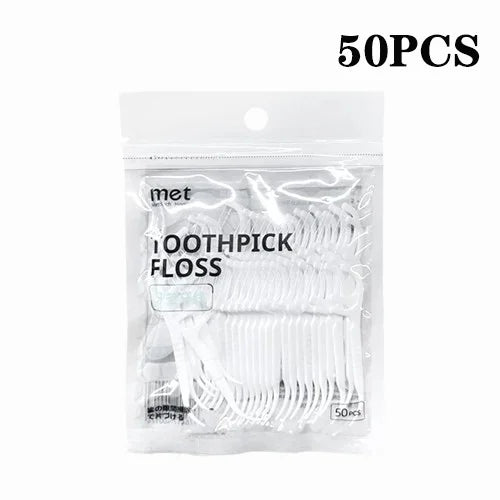20PCS Mecha Wind Mirror Portable Floss Box Auto Pop Up 10pcs Mini Transparent Floss Stick Storage Box Oral Care Floss Organiser