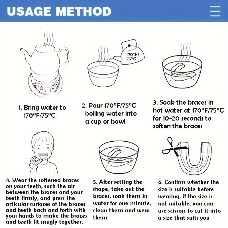 Silicone Retainer/Mouth Guard Teeth Protector Night Guard Mouth Tray for Bruxism Grinding Protection