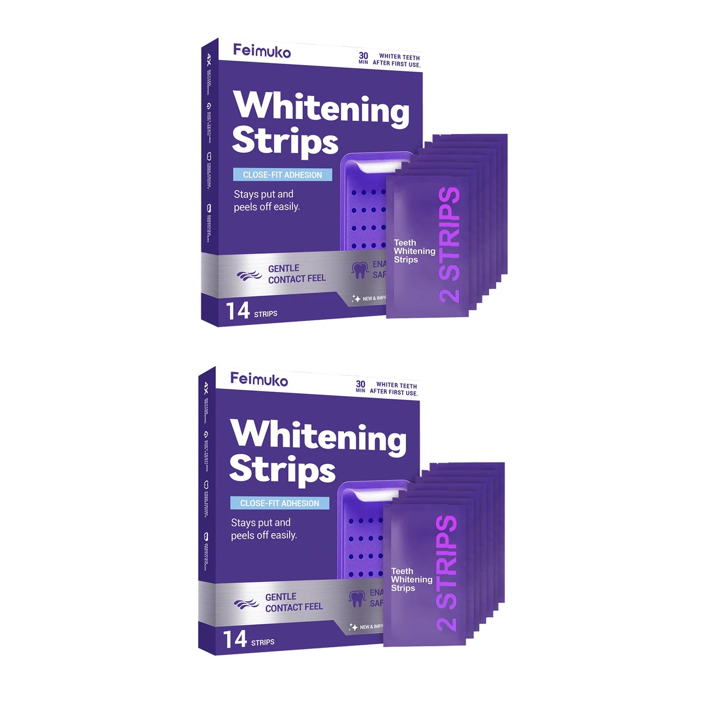 Purple Teeth Whitening Strips Oral Cleaning Removal Gel  Improve Dental Yellowing Oral Care, for Lasting Bright Smile