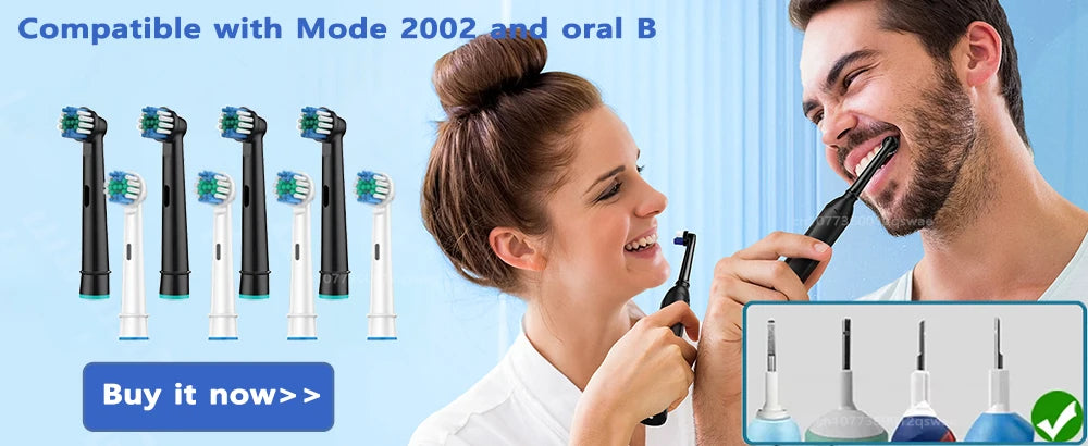 F&E Electric Medium bristle Toothbrush with 8 Brush Heads with 5 Cleaning Modes  Battery Powered & Rechargeable